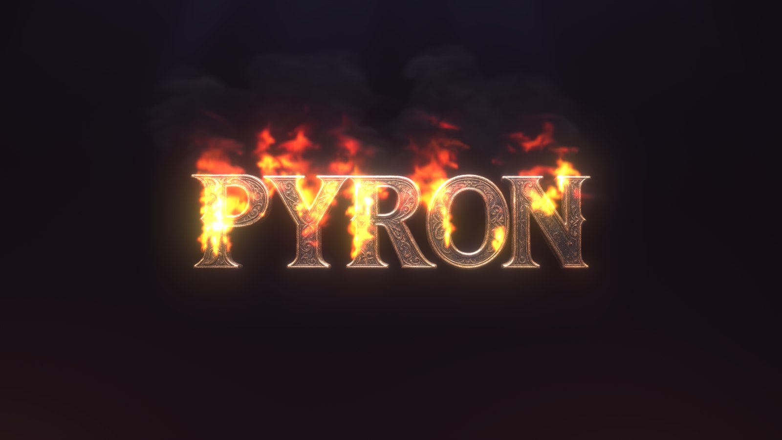 Cinematic fire render with built-in motion blur and bloom — Pyron plugin